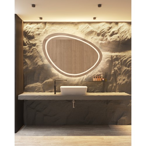 Badezimmerspiegel mit unregelmäßiger Form - OBSYDIAN LED II 2