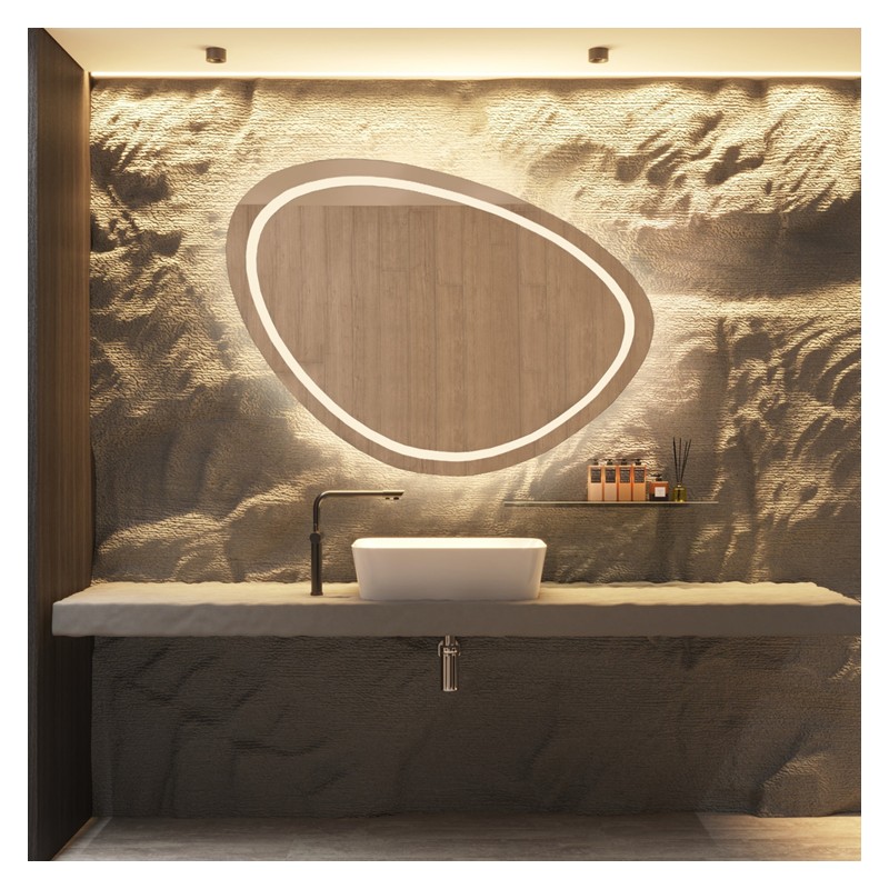 Badezimmerspiegel mit unregelmäßiger Form - OBSYDIAN LED II