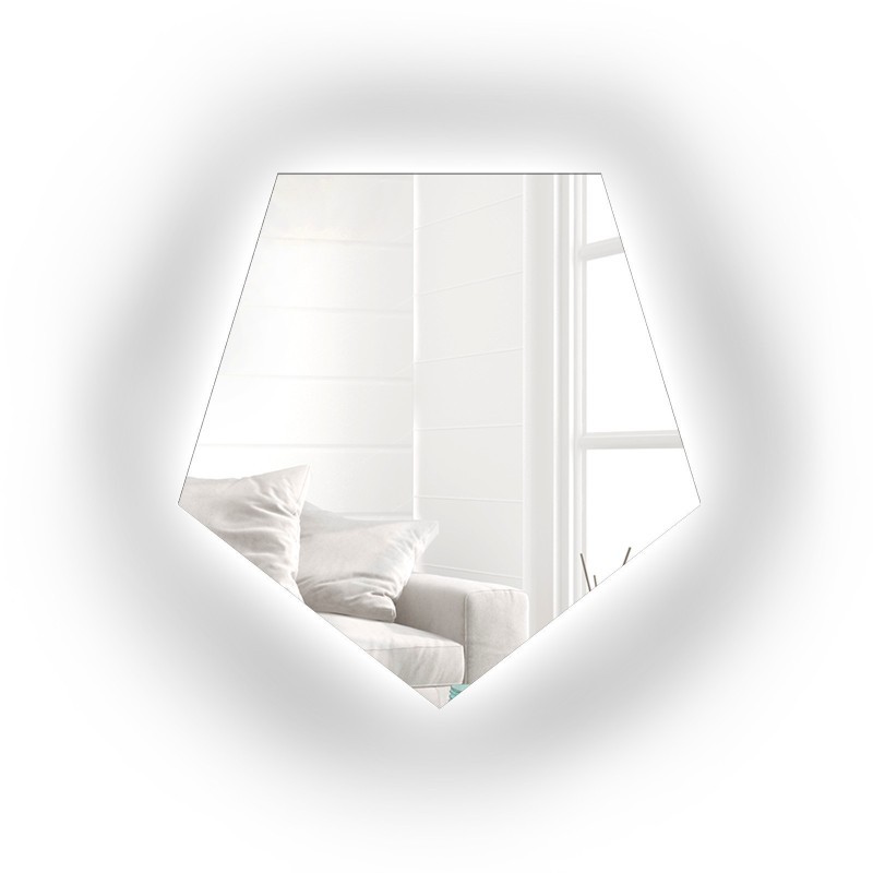 Spiegel in geometrischer Form mit Beleuchtung – PENTA LED