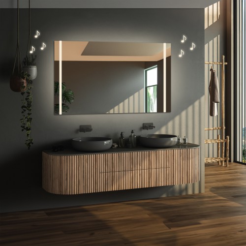Rechteckiger Badezimmerspiegel mit Bluetooth-Lautsprecher... 2