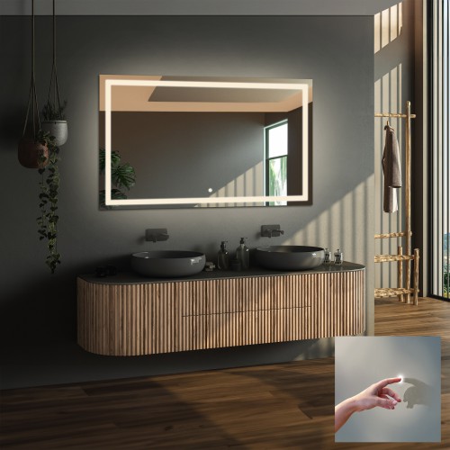 Rechteckiger Badezimmerspiegel mit Schalter - EMI LED... 2