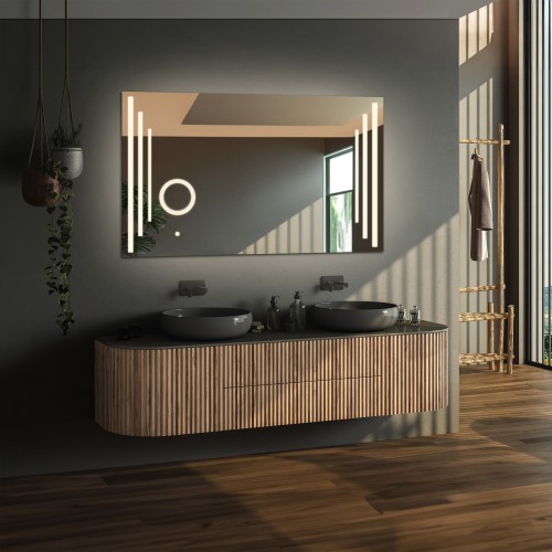 Rechteckiger Badspiegel mit Zoom-LED-Spiegel - ALIS LED... 2