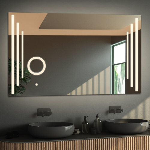 Rechteckiger Badspiegel mit Zoom-LED-Spiegel - ALIS LED...