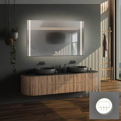 Rechteckiger Badezimmerspiegel mit Antibeschlagheizmatte... 2