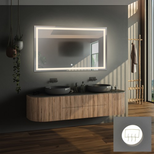 Rechteckiger Badezimmerspiegel mit Antibeschlagheizmatte... 2