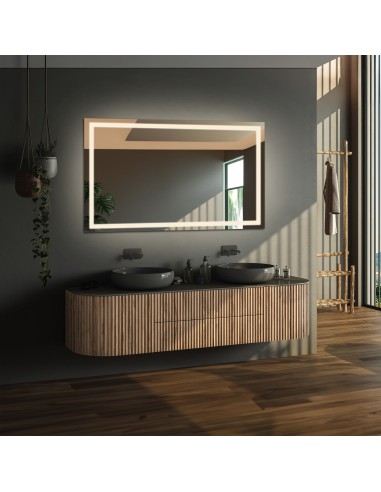 Rechteckiger Badezimmerspiegel mit...