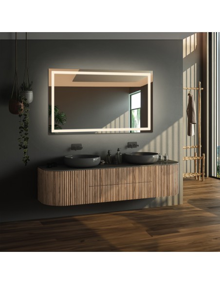 Rechteckiger Badezimmerspiegel mit Antibeschlagheizmatte  - EMI LED PREMIUM
