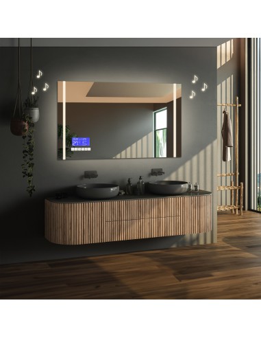 Rechteckiger Badezimmerspiegel mit Touchpanel -...