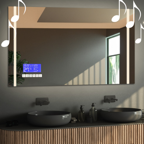 Rechteckiger Badezimmerspiegel mit Touchpanel - FLAWIA...