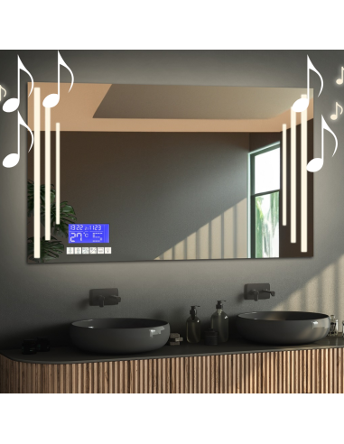 Rechteckiger Badezimmerspiegel mit Touchpanel - ALIS LED PREMIUM