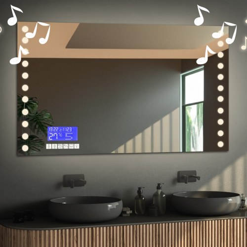 Rechteckiger Badezimmerspiegel mit Touchpanel - OLIWIA...