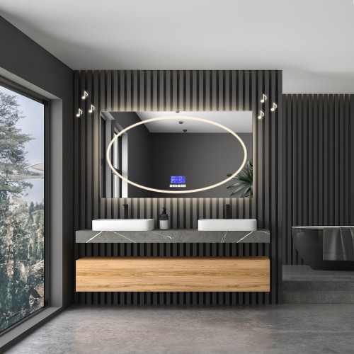 Rechteckiger Badezimmerspiegel mit Touchpanel - MELISA... 2