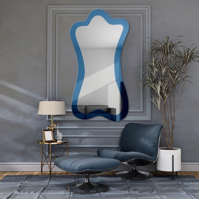 Unregelmäßiger blauer Spiegel – SAPPHIRE BLUE