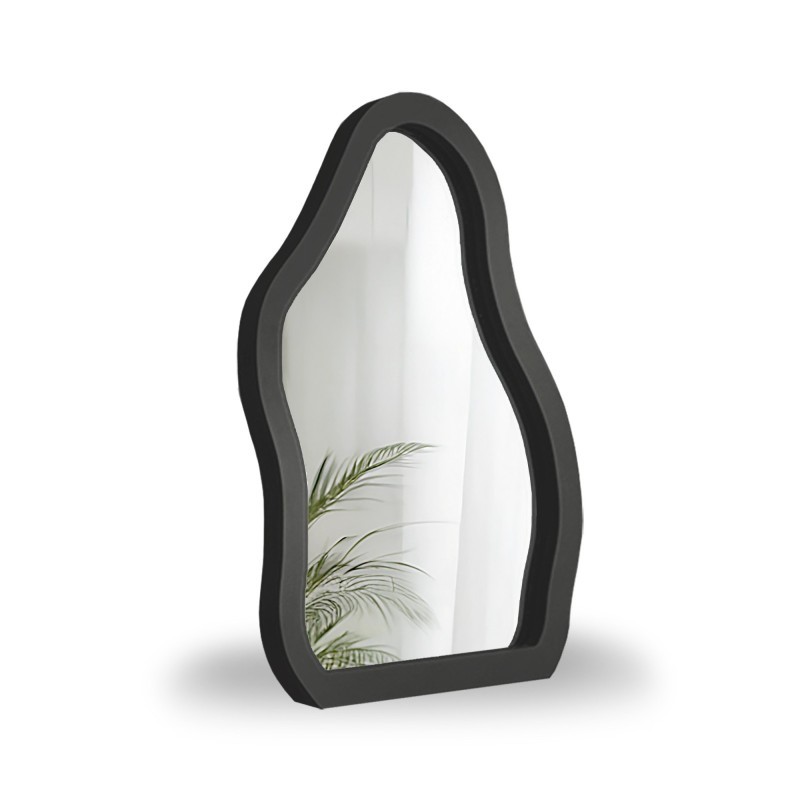 Kosmetikspiegel mit schwarzem MDF-Rahmen - STONE PETITE
