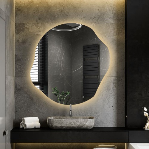 Organisch geformter Spiegel mit Beleuchtung - CYRKON LED 2