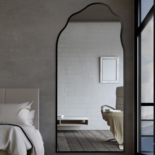 Halbovales Spiegel mit organischer Form im Rahmen - AURO...