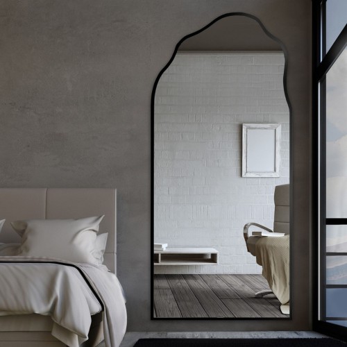 Halbovales Spiegel mit organischer Form im Rahmen - AURO... 2