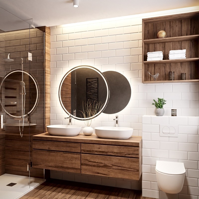 Badezimmer Spiegel Set mit Beleuchtung - UNIVERSE LED III