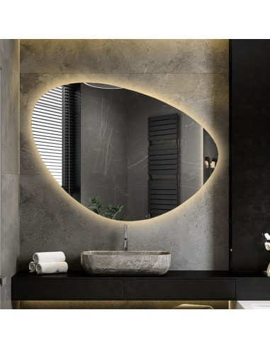 Badezimmerspiegel in unregelmäßiger Form mit Beleuchtung - OBSYDIAN LED
