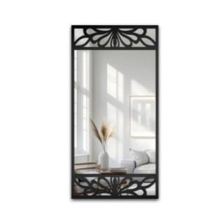Rechteckiger Spiegel mit durchbrochenem MDF-Dekor – VERONELLE SERENEO 100x200