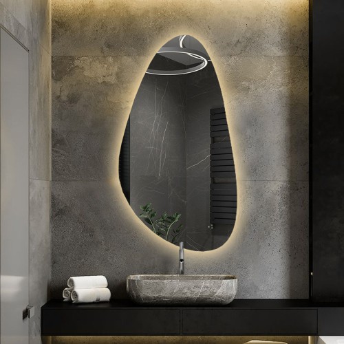 Spiegel in unregelmäßiger Form mit Beleuchtung - SYDERYT LED
