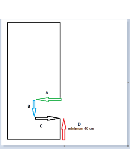 Moderner großer Spiegel in einem Holzrahmen mit Ausschnitt für ein Schränkchen 1503