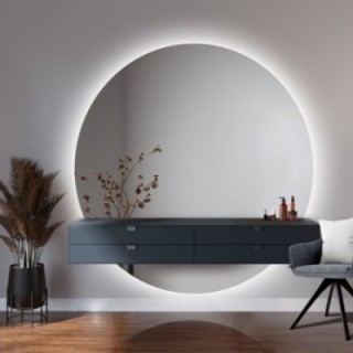 Rundspiegel für Badezimmer mit Hintergrundbeleuchtung zweiteilig WIRO LED
