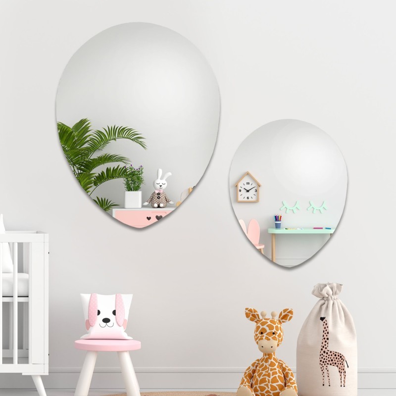 Set von Dekospiegeln für Kinderzimmer - Luftballons