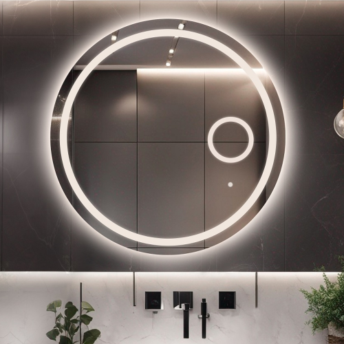 Badezimmerspiegel rund mit Zoom-LED-Spiegel - MAIA LED...