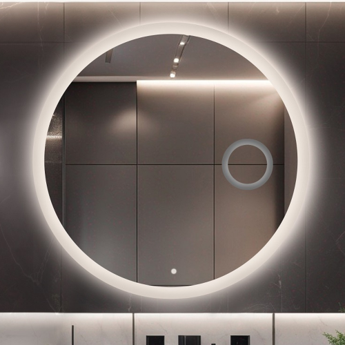 Badezimmerspiegel rund mit Zoomspiegel und Schalter -...