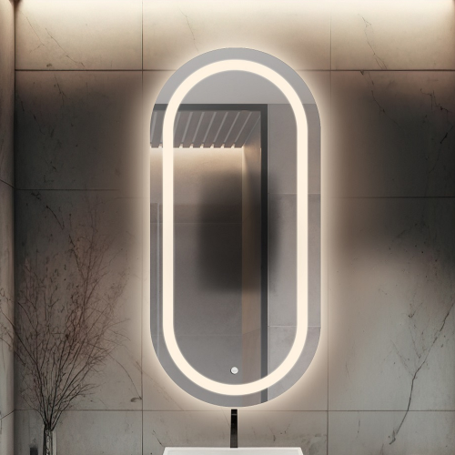 Ovales Badezimmerspiegel mit Antibeschlagheizmatte - HOLI... 2