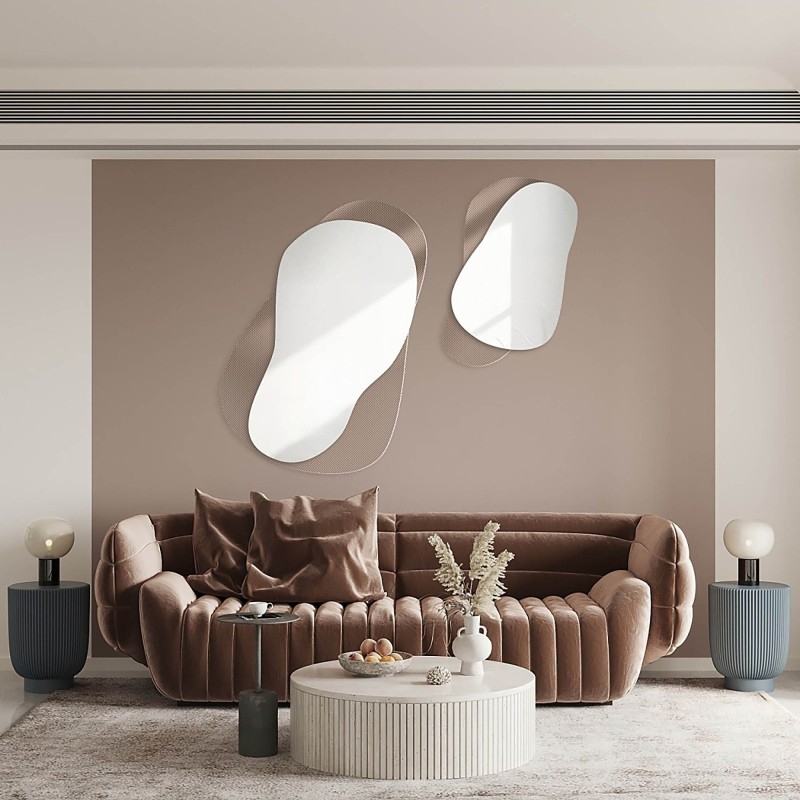 Dekorative Spiegel auf ornamentiertem Glas Master Point - LUXORA GRAVELO