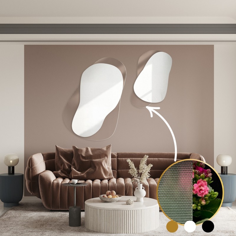 Dekorative Spiegel auf ornamentiertem Glas Master Point - LUXORA GRAVELO