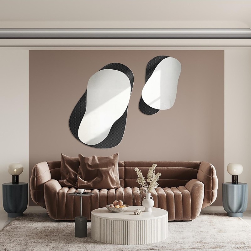 Dekorative Spiegel auf ornamentiertem Glas Master Point - LUXORA GRAVELO