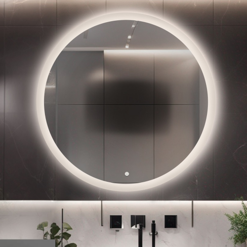 Badezimmerspiegel rund mit Antibeschlagmatte - CAPELLA...