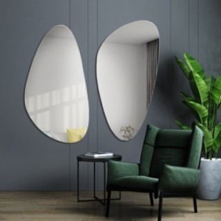 Set von zwei Spiegeln in unregelmäßiger Form - SELENIT