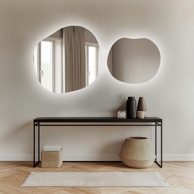 Set aus organischen Spiegeln mit Beleuchtung - SODALIT LED