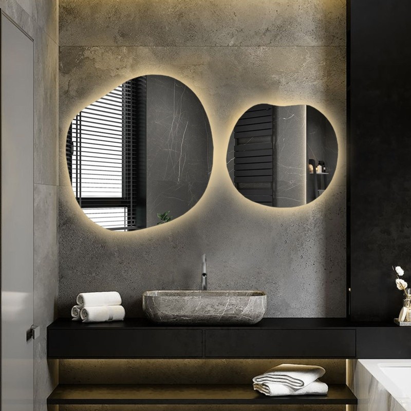 Set aus organischen Spiegeln mit Beleuchtung - SODALIT LED