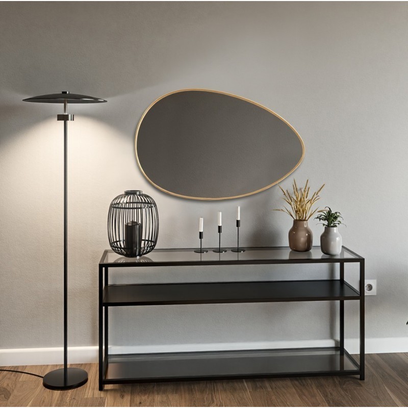 Organischer Spiegel in goldenem MDF-Rahmen SLIM- ZOE - Rahmenfarbe nach Wah