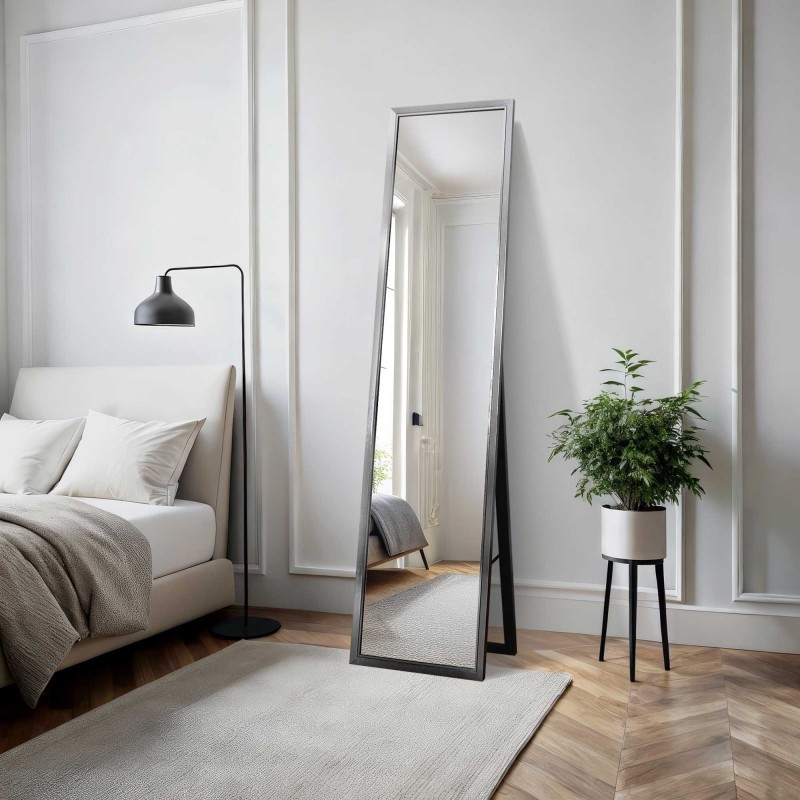 Standspiegel mit elegantem Holzrahmen für Garderobe - 2801 - Rahmenfarbe nach Wahl