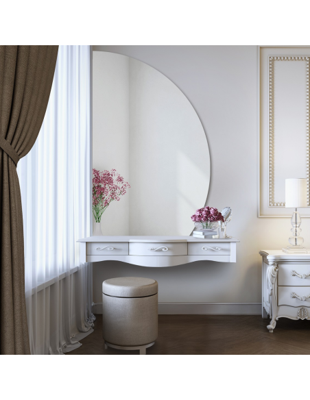 Halbrunder Badezimmerspiegel mit abgeschnittener Unterkante – HELENA