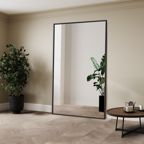 Moderner großer Wandspiegel mit Holzrahmen - 1503 -...