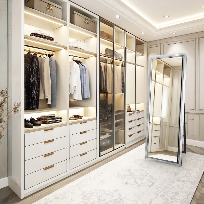 Standspiegel mit Holzrahmen für Garderobe - 5201 - Rahmenfarbe nach Wahl