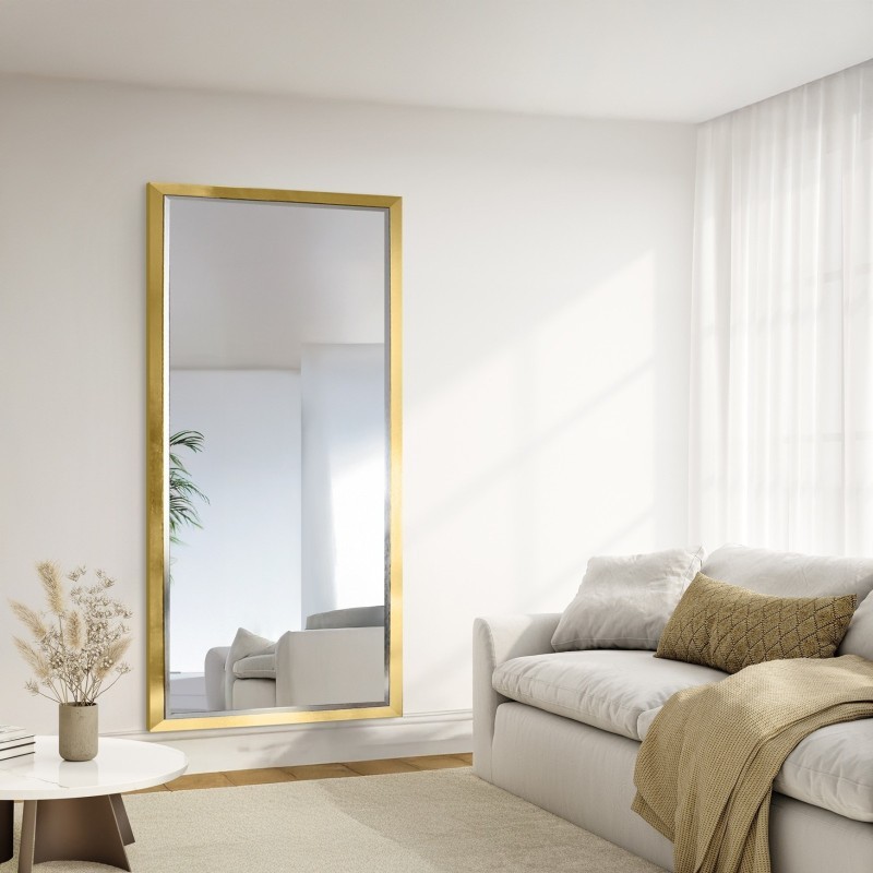 Spiegel mit elegantem Holzrahmen in Gold und Silber - 5201011