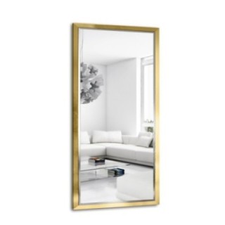 Spiegel mit elegantem Holzrahmen in Gold und Silber - 5201011