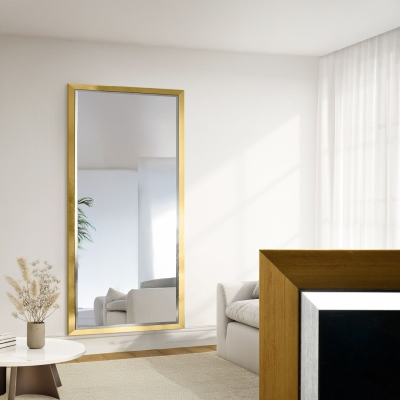 Spiegel mit elegantem Holzrahmen in Gold und Silber - 5201011