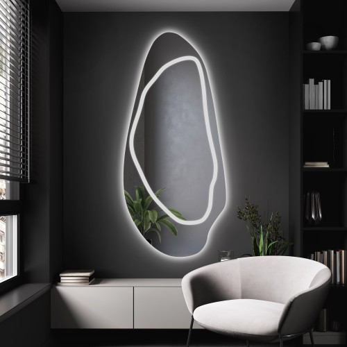 Organischer Spiegel mit Beleuchtung - JASPIS LED III