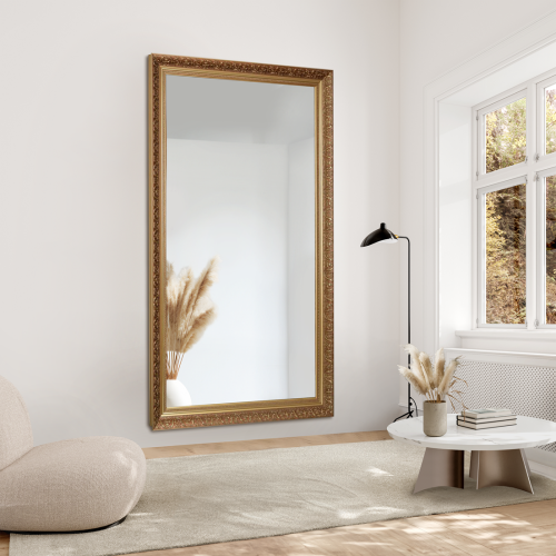 Spiegel mit reicher Rahmenornamentik - 6001 - Rahmenfarbe...