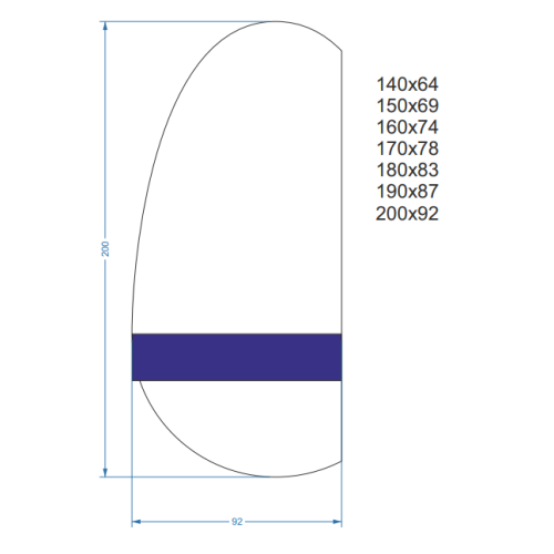 Organischer Spiegel in zwei Teilen mit LED-Beleuchtung –... 2