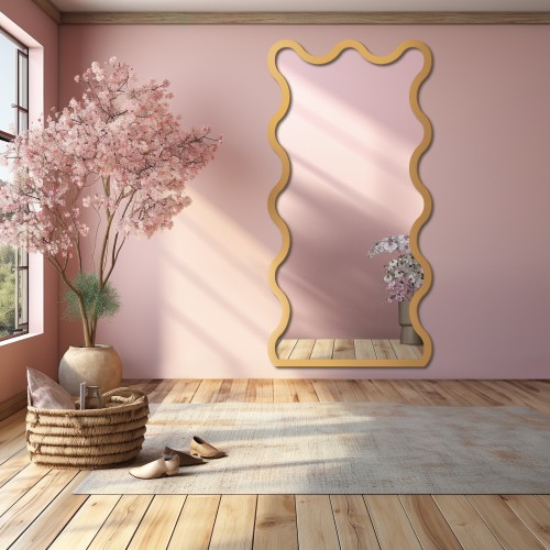 Unregelmäßiger Spiegel mit MDF-Rahmen - BLOBS TWIST